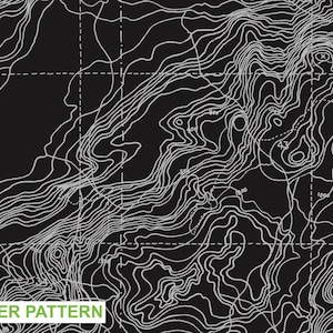 black topography liner print