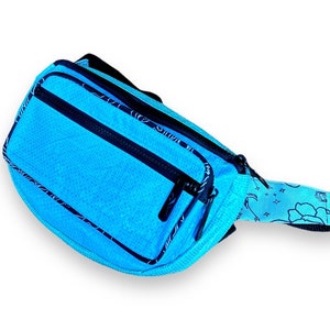 Sustainable Moon Bag Fanny Pack Aqua Sky Blue