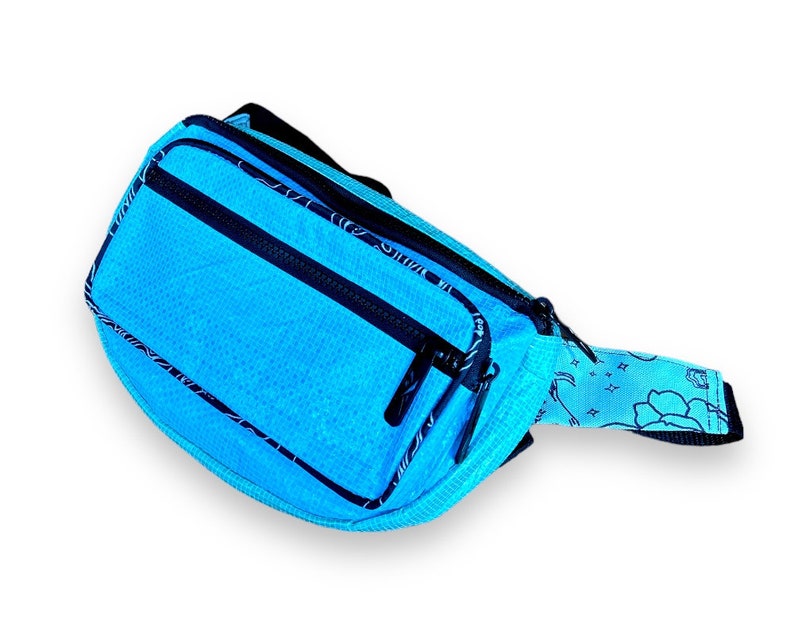 Sustainable Moon Bag Fanny Pack Aqua Sky Blue