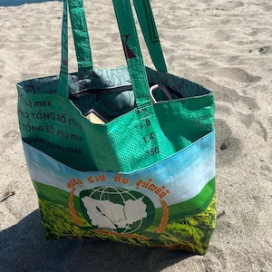 recycled beach totes