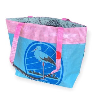 Recycled Barrel Tote Bag Stork