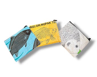 Upcycled Zip Pouch Stash Bag