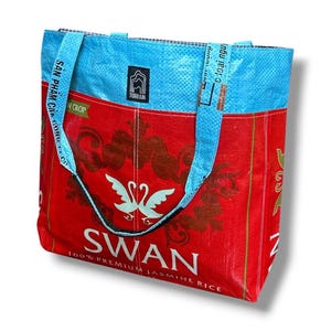 Recycled Barrel Tote Bag Swan