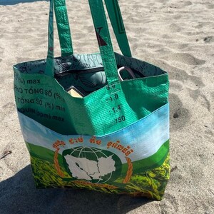 recycled beach totes