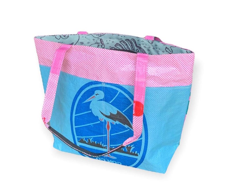 Recycled Barrel Tote Bag Stork