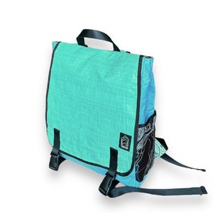 Eco Friendly Large Day Backpack Aqua Sky Blue