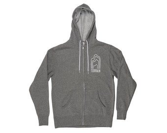 Phases Unisex Graphic Zip Hood Fleece - Grey