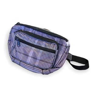 Sustainable Moon Bag Fanny Pack Houndstooth Plaid