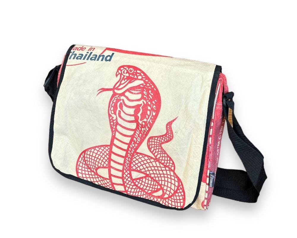 Grand Sac Holdall Recyclé En Sacs De Riz Du Cambodge - Marque Elephant Branded, Don Inclus