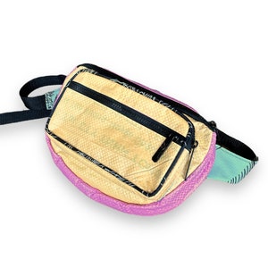 Sustainable Moon Bag Fanny Pack Pink Yellow