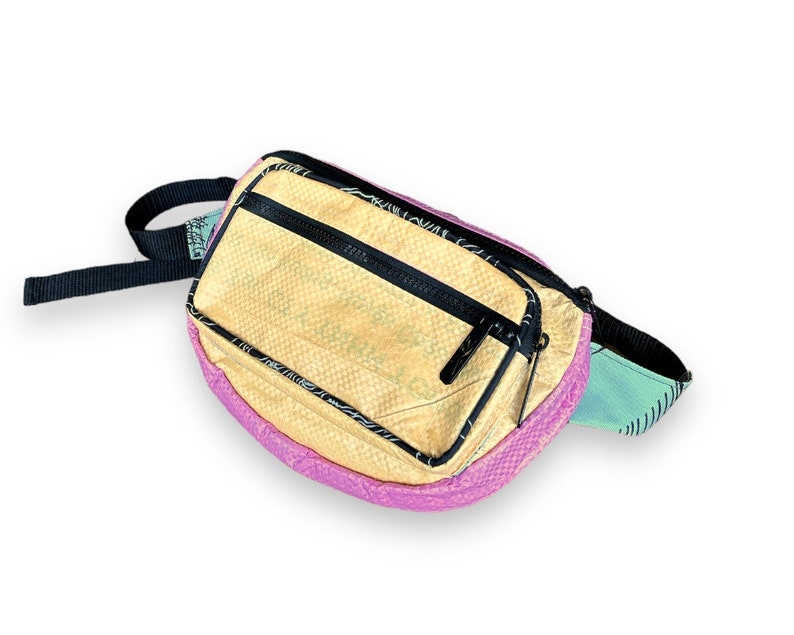 Sustainable Moon Bag Fanny Pack Pink Yellow