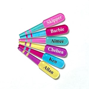 Schattige full-colour acryl stekerpennen • Gepersonaliseerd • Set van 3