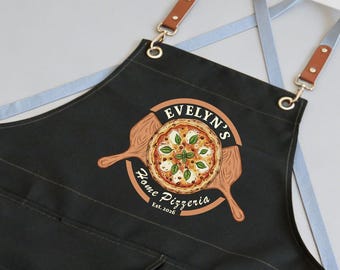 Personalized Pizza Chef Apron | Custom Home Pizzeria Cooking Accessory