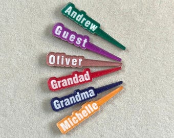 Personalized Acrylic Cribbage Peg • Full Color, Set of 3