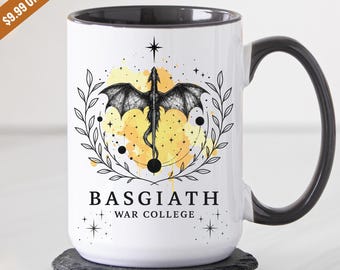 Fourth Wing Dragon Mug, Basgiath War College, Bookish Gift