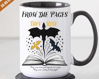 Fourth Wing Mug, Dragon Rider War College Ceramic Mug