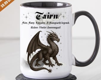 Kubek ceramiczny Tairn Dragon, Fourth Wing Basgiath War College