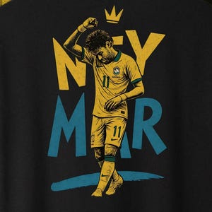 Neymar Jr SVG | Neymar PNG | Neymar T-Shirt Design | Football Art Printable | Soccer Wall Art | Neymar Sublimation File | Digital Download