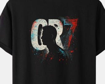 Cristiano Ronaldo T-Shirt Design: CR7 Football Graphic (SVG & PNG)