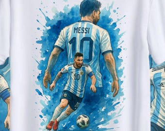 Messi World Cup SVG PNG: T-Shirt Design Bundle (Digital Download)
