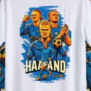 Erling Haaland SVG: Manchester City Football T-Shirt Design (Digital Download