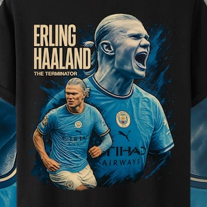 Erling Haaland Manchester City Art: Football PNG SVG (Digital Download)