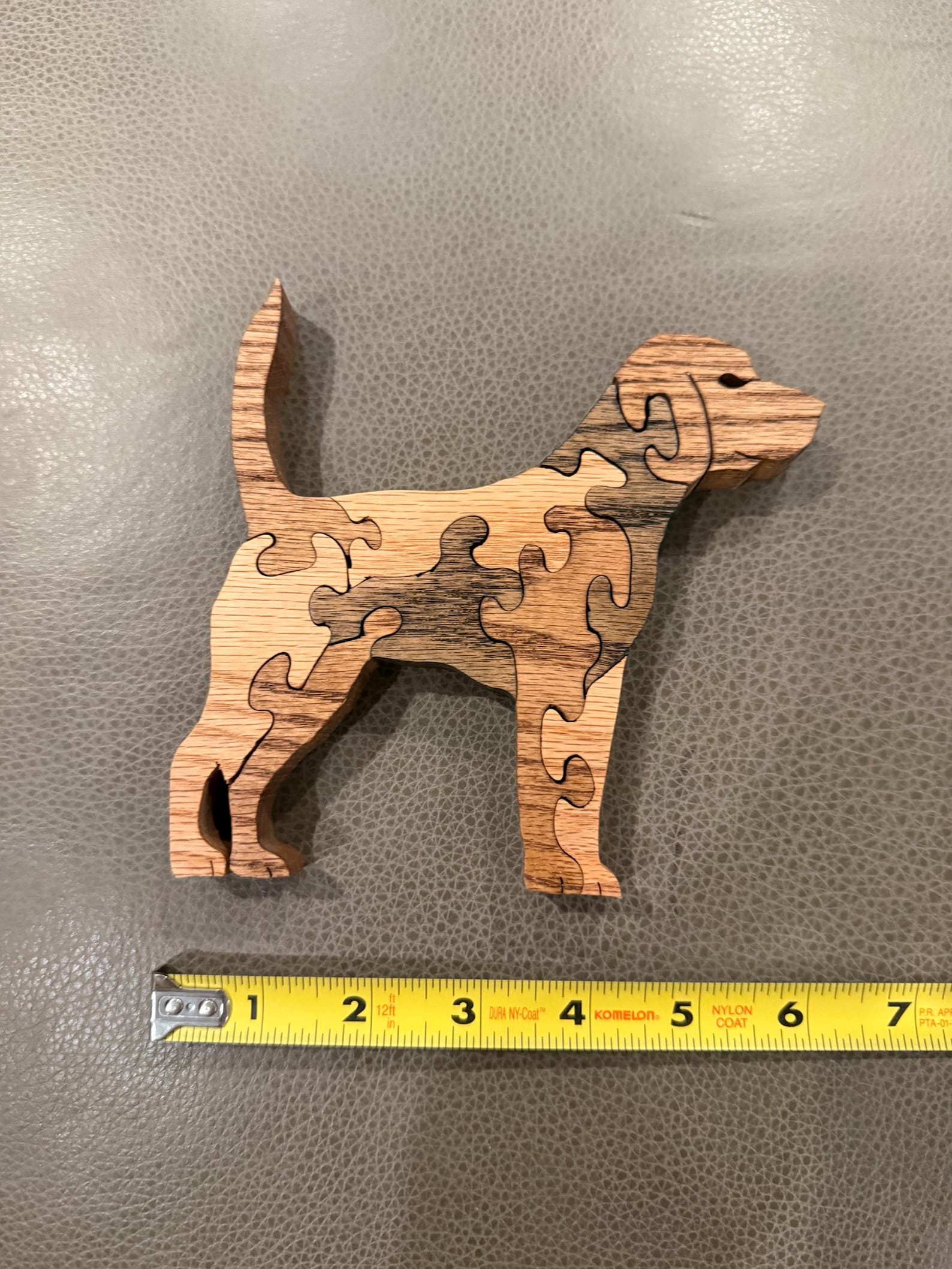 Wooden Dog Puzzle – Handmade Wood Animal Toy – Dog Lover Gift – Rustic ...