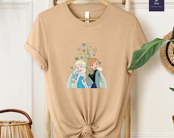 Elsa and Anna Frozen Shirt, Disney Sisters Tee, Princess Castle Top, Cute Frozen Outfit, Disney Trip Family Shirt
