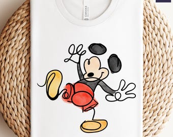 Koszulki Retro Myszki Miki, Koszulka Retro Miki i Przyjaciele, Koszulka Retro Disney Trip, Koszula w kratkę Miki, Koszulka Disney Family Vacation