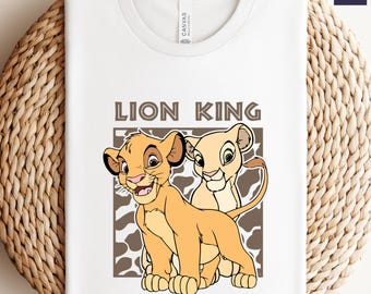 Retro-Löwenkönig Simba und Nala Comfort Colors Shirt