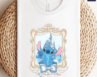 Disney Stitch Comfort Colors Shirt, Retro Stitch Coquette Shirt, Magical Kingdom Shirt, Disney Castle Shirt, Disney Shirts, Disney Coquette