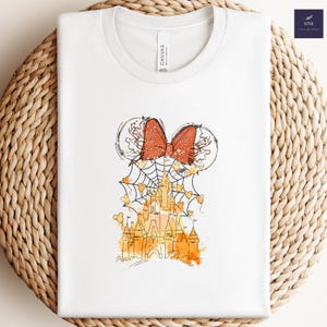 Comfort Colors Disney Watercolor Castle Shirt, Halloween Castle Shirt, Disney Halloween Shirt, Minnie Halloween Shirt, Disney Shirt