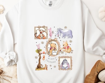 Comfort Colors Coquette Winnie The Pooh Shirt, Retro Pooh Bear & Friends Tee, Disney Family Trip 2026 T-Shirt, Cute Disneyworld Pooh Shirt