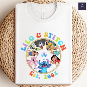Retro Disney Lilo And Stitch Est 2002 Shirt, Vintage Stitch Shirt, Disneyland Family Vacation Trip Gift, Disney Birthday Gifts, Disney Squad