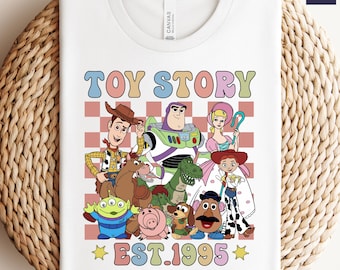 Comfort Colors Toy Story EST 1995 Shirt, Disney Pixar Woody and Buzz Shirt, Jessie and Rex Graphic Shirt, Disney Family Trip Vintage Tee