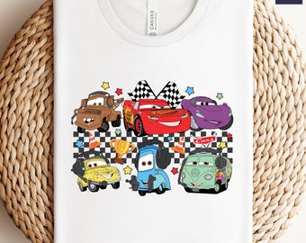 Camiseta de Cars de Disney, camiseta de Pixar Lightening McQueen, camiseta de Tow Mater, camiseta de Sally Carrera Doc Hudson, camiseta de viaje familiar a Disneyland, camiseta de regalo de WDW