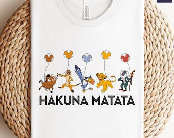 Camiseta Hakuna Matata de El Rey León, colores cómodos, Disney El Rey León, Disney Animal Kingdom, Disney Simba, envío rápido