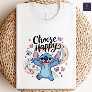 Stitch Shirt, Disney Tee, Disney Stitch Shirt, Stitch Disneyworld Shirt, Disney Vacation Shirts, Disney Summer Shirt, Stitch Choose Happy