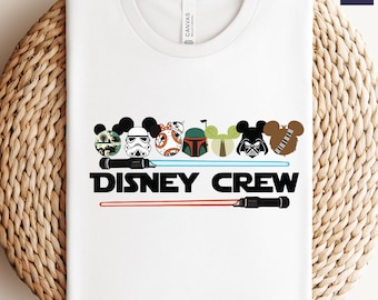 Star Wars Disney-tröja med besättning, Disney-tröja i bekväma färger, Star Wars-familjetröja, Disney Star Wars-tröja, Disney-tröja med besättning, Disney Sirts