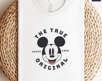 Camisa vintage de Mickey a cuadros, camisa de Mickey y sus amigos con colores cómodos, camiseta de vacaciones de Disney, camiseta familiar a juego de Disney World