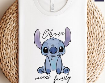 Camiseta de Disney Lilo y Stitch Friends, camiseta de Disney Stitch, camiseta de Stitch Ohana, camiseta de Ohana Means Family, camiseta de Magic Kingdom, camiseta de Hawaii
