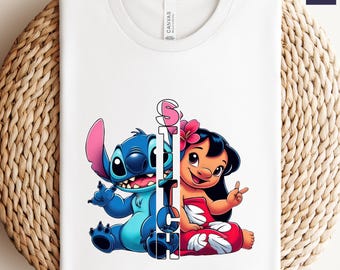 Koszulka Stitch, Koszulka Disney Lilo i Stitch, Film Lilo i Stitch 2025, Prezenty urodzinowe Disneya, Oddział Disneya, Koszulka unisex, Komfortowy kolor