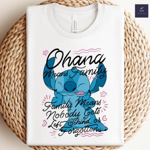 Camiseta de vacaciones familiares Ohana de Lilo y Stitch