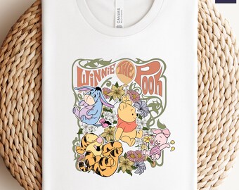 Comfort Colors Retro Winnie The Pooh And Friends Shirt, Disney Pooh Shirt, Pooh Bear Shirt, Winnie The Pooh Shirt, Disney Family Shirt