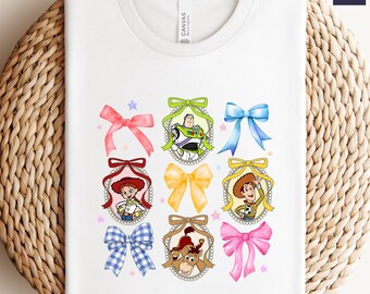 Koszulka z kokardkami Toy Story: Koszulka z postaciami Pixara z rodzinnej wycieczki