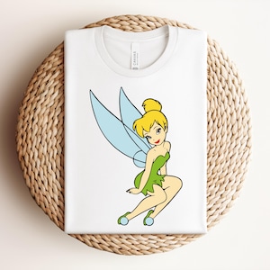 Camiseta Comfort Colors de la Princesa Campanilla de Disney, Camiseta de Hada de Disney, Camiseta con Gráfico de Polvo de Hadas, Camiseta Inspirada en Princesas Mágicas