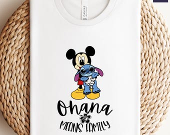 Disney Stitch and Mickey Shirt, Ohana Means Family Shirt, Disney Vacation Shirt, Lilo and Stitch, Disney Matching Shirt, Disney Shirt