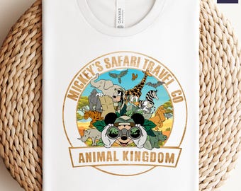 Comfort Colors Retro Mickey's Safari Travel & Co Shirt, Disney Animal Kingdom Shirt, Disney Safari Mode Shirt, Mickey and Friends Shirt