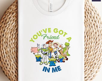 Camiseta "Tienes un amigo en mí", camiseta de Toy Story de Disney, camiseta de viaje de Disney, camiseta de amigos de Disney, camiseta de personajes de Toy Story, mejores amigos