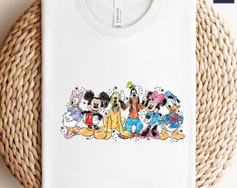 Comfort Colors Micky und Freunde Shirt, Aquarell Micky Maus Shirt, Disney World Shirt, Micky und Freunde Disney Shirts, Micky Maus